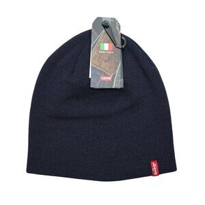Levi's Classic Logo Unisex Winter Beanie Hat OSFM NWT Batwing Sky Blue